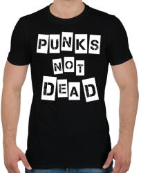 printfashion Punks not dead - Férfi póló - Fekete (7666168)