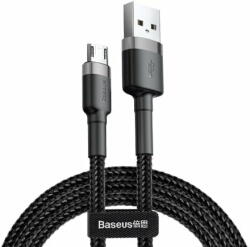 Baseus Cablu USB-A la micro-USB Baseus Cafule, 2.4 A, Negru+Gri