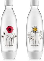 SodaStream BO DUO FUSE 2x1l fehér 2 db-os szénsavasító virágos palack szett (42003192) - hyperoutlet