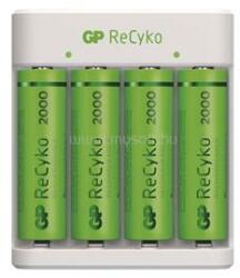 GP Batteries GP Eco E411 Akkutöltő + 4×AA GP ReCyko 2000 (B51414) (B51414)