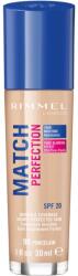 Rimmel Match Perfection fond de ten lichid SPF 20 culoare 90 Porcelain 30 ml