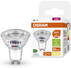 OSRAM GU10 ultrahatékony LED 2W 350lm 2700K 36° - 50W izzó helyett (4099854071713)