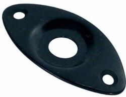 Boston JP-7-B jack plate, football shape, recessed hole, slanted metal, black