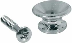 Boston EP-K-C strap buttons, metal, with screw, v-model, diameter 13mm, 2-pack, chrome