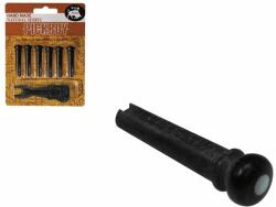 Pickboy BP-150-W bridge pins, with extractor, 6-pack, ebony