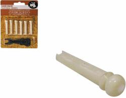 Pickboy BP-150-BN bridge pins, with extractor, 6-pack, bone