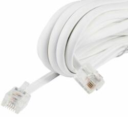 USE Home T 5-10/WH telefoncsatlakozó kábel, 6P/4C (RJ 11), dugó - dugó, fehér, 10m (T 5-10/WH)