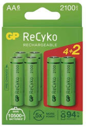 GP Batteries GP ReCyko AA/HR6/2100mAh/6db ceruza akkumulátor (B2121V) - tobuy