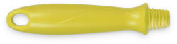 IGEAX élelmiszeripari menetes nyél, rövid, sárga, 15cm, lehúzóhoz, csőtisztító keféhez (1061Y)