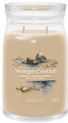 Yankee Candle Amber & Sandalwood lumânare mare Signature 567 g