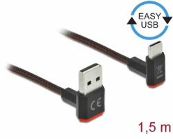 Delock Cablu Delock EASY-USB 2.0 cablu conector tip A - conector USB tip C, curbat în sus / în jos (85277)