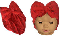 NewWorld Căciulița pentru bebeluși tip turban NewWorld - Roșu cu iepurași (207957-8)