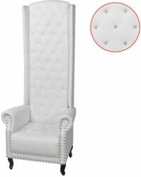 vidaXL fehér magas háttámlás műbőr szék (243591) - pepita
