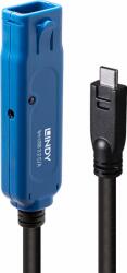 Lindy 43381 USB-C apa - USB-A anya 3.2 Gen 1 Aktív adapterkábel - Fekete (8m) (43381)