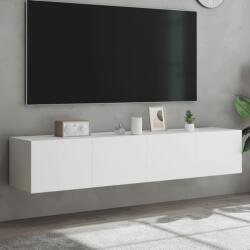 vidaXL 2 db fehér falra szerelhető TV-szekrény LED-del 60x35x31 cm (837282) - vidaxl