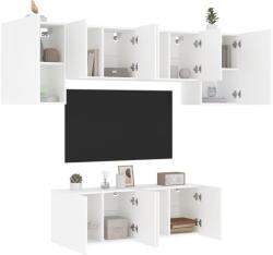 vidaXL 6 darab fehér szerelt fa falra szerelhető TV-bútor (3216439) - vidaxl