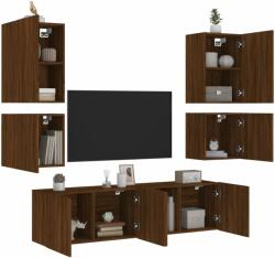 vidaXL 6 darab barna tölgyszínű szerelt fa TV-bútor (3216477) - vidaxl