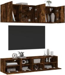 vidaXL 5 darab füstös tölgy színű szerelt fa TV-bútor (3216515)