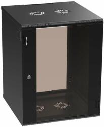 Extralink Premium 19" Fali rack szekrény 15U 600x600mm - Fekete (EX.39397)
