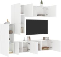 vidaXL 5 darab fehér szerelt fa falra szerelhető TV-bútor (3216489)