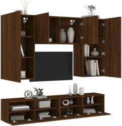 vidaXL 5 darab barna tölgyszínű szerelt fa TV-bútor (3216524) - vidaxl