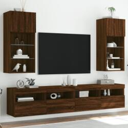 vidaXL 2 db barna tölgy színű TV-szekrény LED-ekkel 40, 5 x 30 x 90 cm (837056) - vidaxl