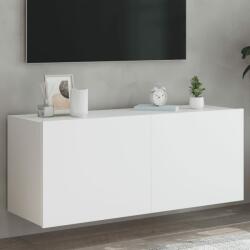vidaXL fehér falra szerelhető TV-szekrény LED-lámpákkal 100x35x41 cm (837323)
