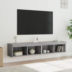 vidaXL 2 db szürke sonoma színű TV-szekrény LED-ekkel 80x30x30 cm (837152)