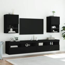 vidaXL 2 db fekete TV-szekrény LED-világítással 40, 5 x 30 x 60 cm (837032) - vidaxl