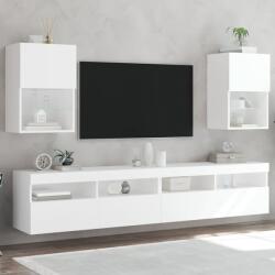 vidaXL 2 db fehér TV-szekrény LED-világítással 40, 5 x 30 x 60cm (837030) - vidaxl