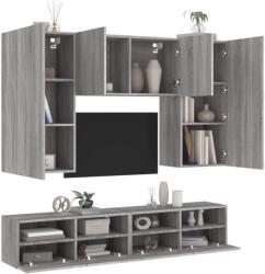 vidaXL 5 darab szürke sonoma színű szerelt fa fali TV-bútor (3216523) - vidaxl