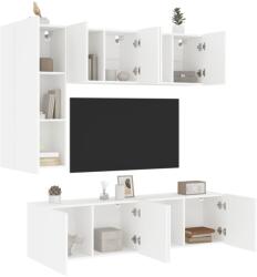 vidaXL 5 darab fehér szerelt fa falra szerelhető TV-bútor (3216464)