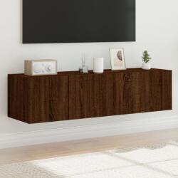 vidaXL 2 db barna tölgyszínű fali TV-szekrény LED-del 60x35x31 cm (837280) - vidaxl
