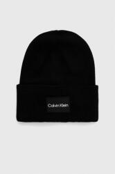 Calvin Klein caciula din bumbac culoarea negru, bumbac, din tesatura neteda 9BYX-CAM09D_99X
