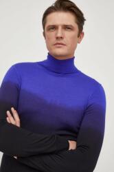 HUGO BOSS pulover de lana barbati, culoarea violet, light, cu guler 9BYX-SWM0DZ_49X