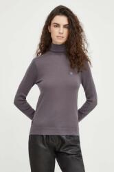 G-Star RAW pulover de lana femei, culoarea violet, light, cu guler 9BYX-SWD0HW_55