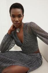 ANSWEAR bluza femei, culoarea negru, modelator BPYH-BDD004_99X