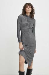 ANSWEAR rochie culoarea argintiu, mini, mulata BBYH-SUD023_SLV