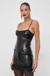 Bardot rochie culoarea negru, mini, drept 9BYX-SUD1TN_99X