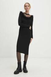 ANSWEAR rochie culoarea negru, mini, mulata BBYH-SUD02A_99X