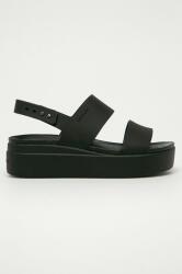 Crocs sandale Brooklyn Low Wedge femei, culoarea negru 206453 PPY8-OBD33M_99X