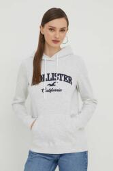 Hollister Co Hollister Co. bluza femei, culoarea gri, cu glugă, cu imprimeu 9BYX-BLD16T_09X