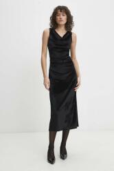 ANSWEAR rochie de catifea culoarea negru, maxi, mulata BBYH-SUD025_99X