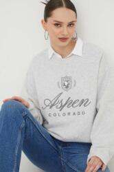 Abercrombie & Fitch bluza femei, culoarea gri, cu imprimeu 9BYX-BLD14J_09X