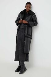 ANSWEAR palton femei, culoarea negru, de tranzitie BMYX-KPD046_99X