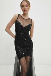 ANSWEAR rochie culoarea negru, maxi, evazati BBYH-SUD02Y_99X