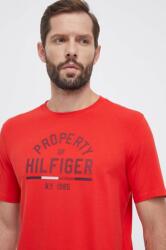 Tommy Hilfiger tricou barbati, culoarea portocaliu, cu imprimeu 9BYX-TSM10Z_33X