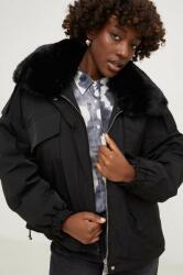 Answear Lab geaca femei, culoarea negru, de iarna, oversize BBYH-KUD00J_99X
