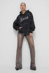 Hugo pantaloni x Bella Poarch femei, culoarea negru, drept, high waist 9BYX-SPD0RW_99X