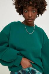 ANSWEAR hanorac de bumbac femei, culoarea verde, neted BMYX-BLD010_77X